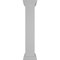 Ekena Millwork 8"W x 48"H Plain Newel Post with Flat Capital & Base Trim (Installation kit included) NWL08X48PLF0B0 - alternate 3